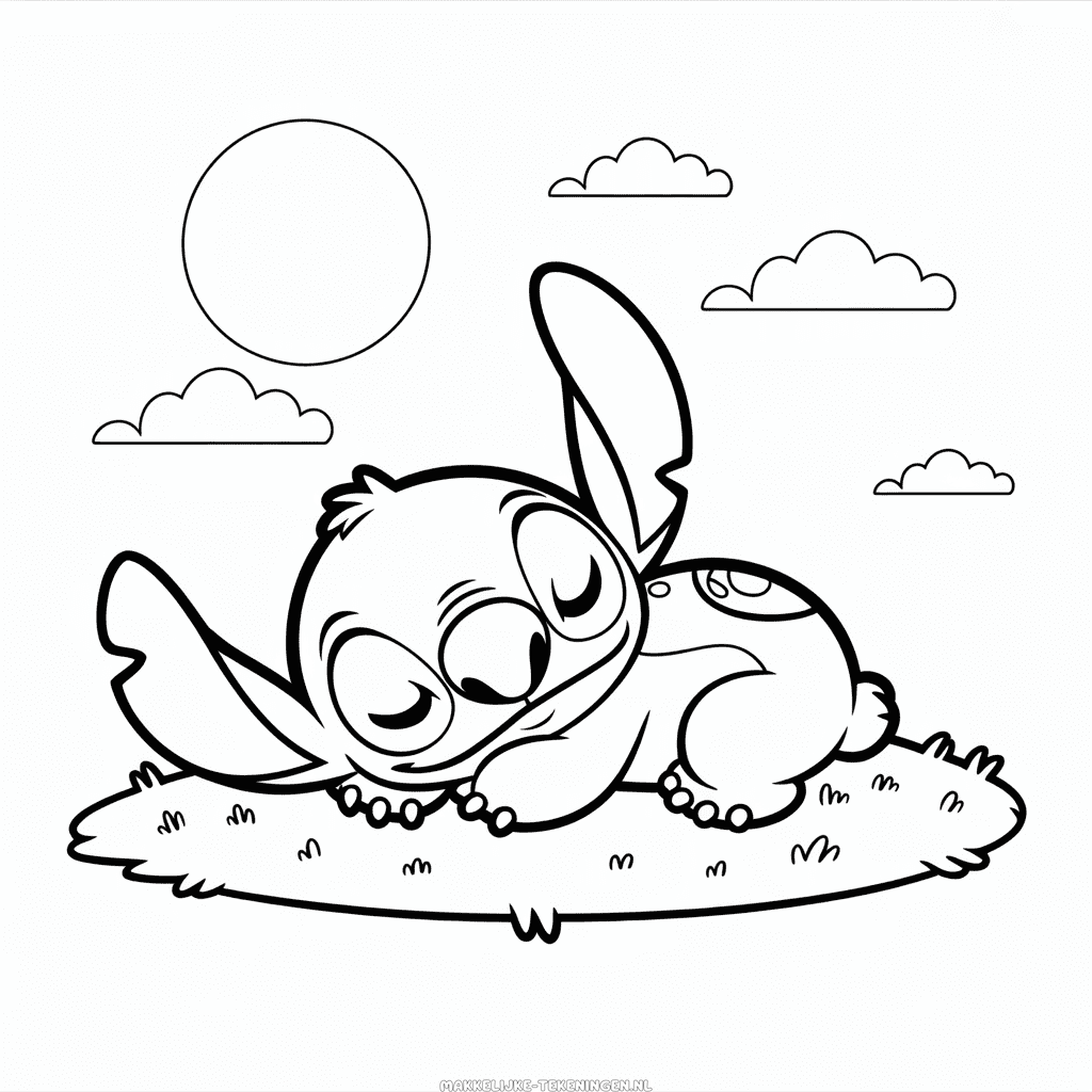 Tekening Stitch Doet Een Dutje