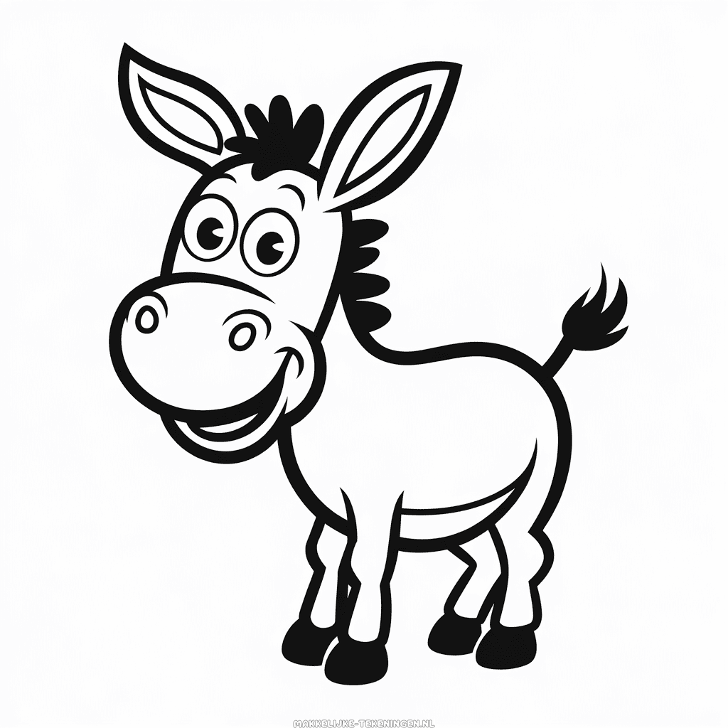 Tekening Stripfiguur Ezel