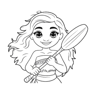 Tekening Vaiana Anime