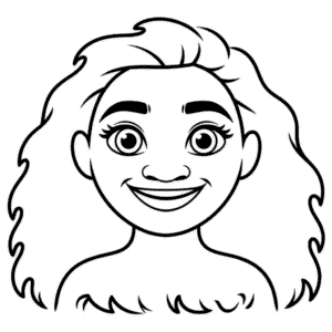 Tekening Vaiana Gezicht