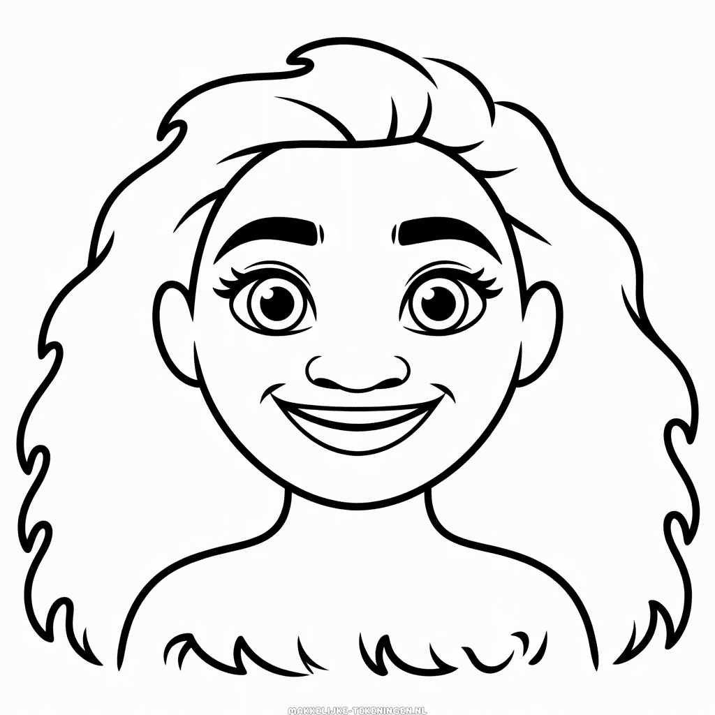 Tekening Vaiana Gezicht