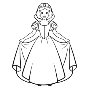 Tekening Volledig Lichaam Sneeuwwitje