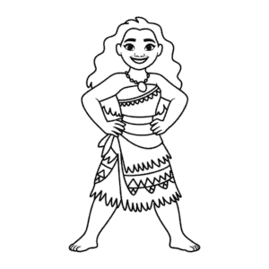 Tekening Volledig Lichaam Vaiana