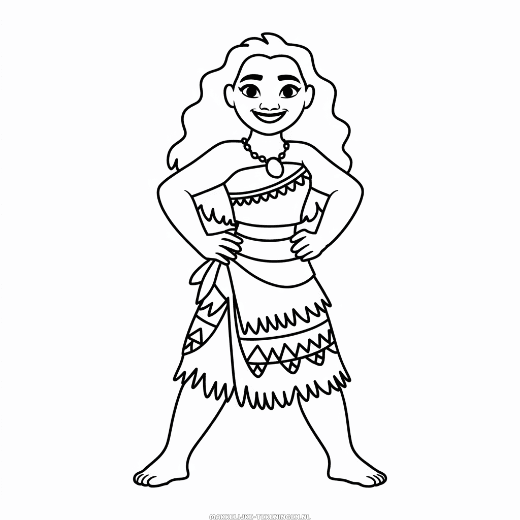 Tekening Volledig Lichaam Vaiana