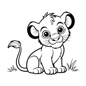 Tekening Welp uit De Leeuwenkoning