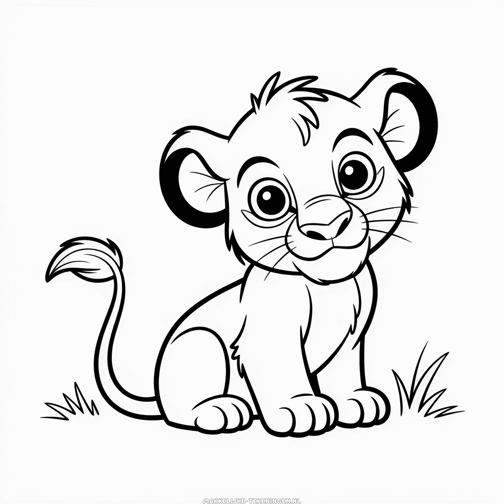 Tekening Welp uit De Leeuwenkoning