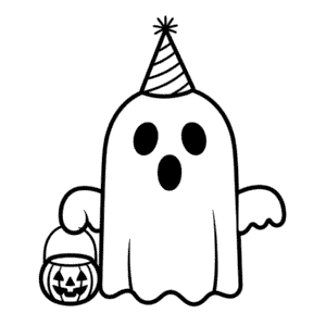 Tekening Zwart en Wit Halloween