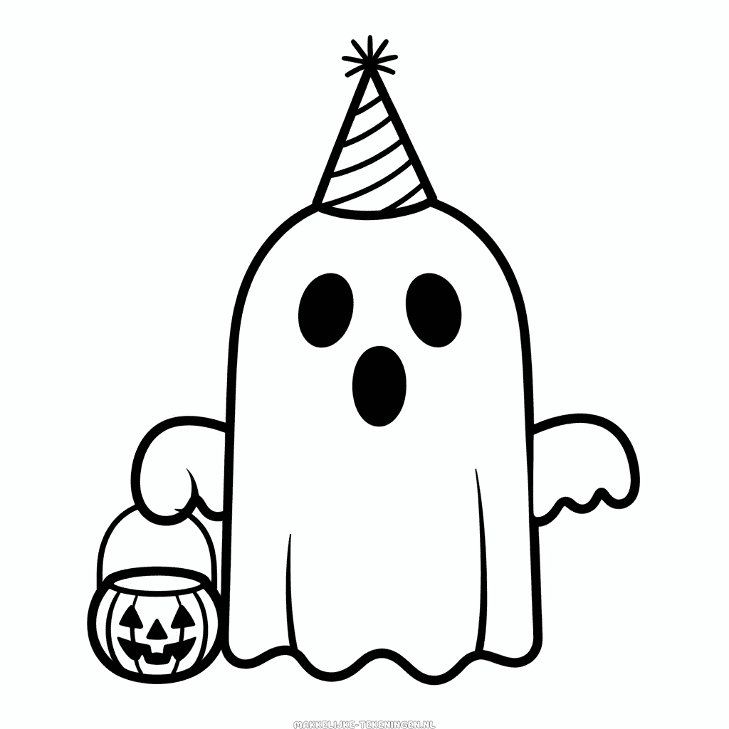 Tekening Zwart en Wit Halloween