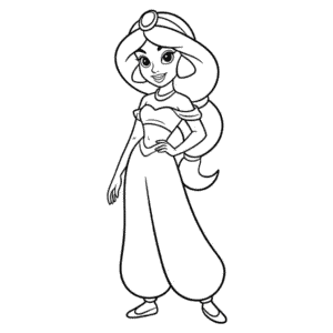Tekening Zwart en Wit Jasmine