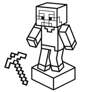 Tekening 3D Minecraft