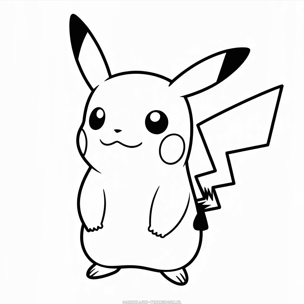 Tekening 3D Pikachu