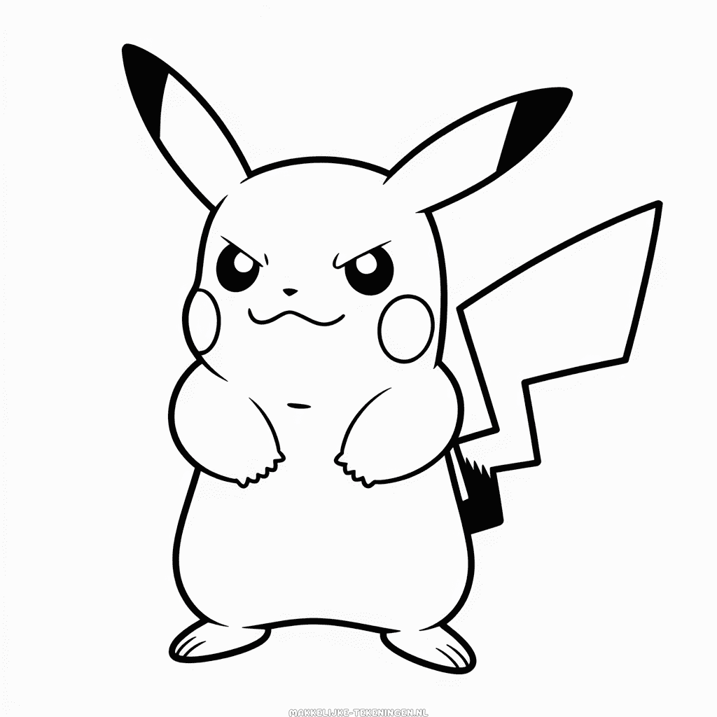 Tekening Boze Pikachu