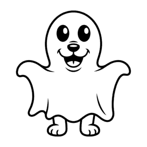 Tekening Dier in Halloween Kostuum