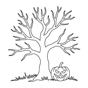 Tekening Griezelige Halloween