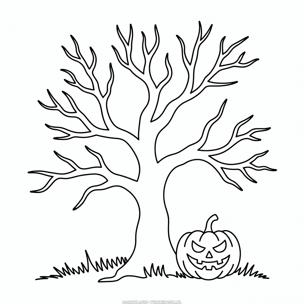 Tekening Griezelige Halloween