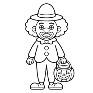 Tekening Halloween Clown