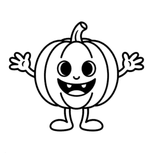 Tekening Halloween Kartonnen Pompoen