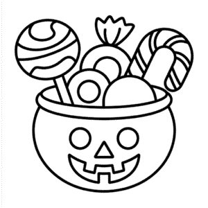 Tekening Halloween Mandje