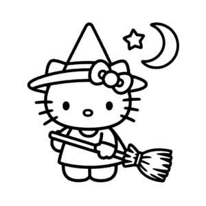 Tekening Hello Kitty Heks