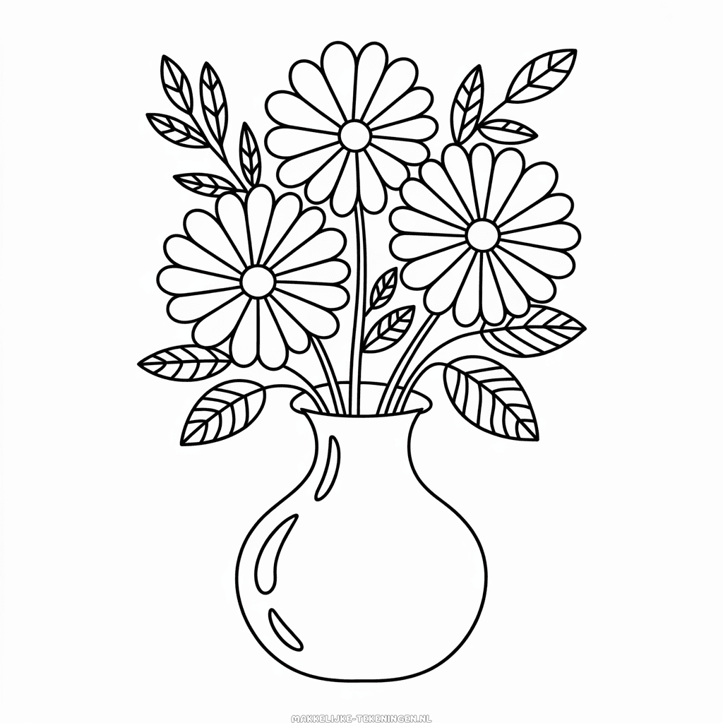 Tekening Herfst Bloemen