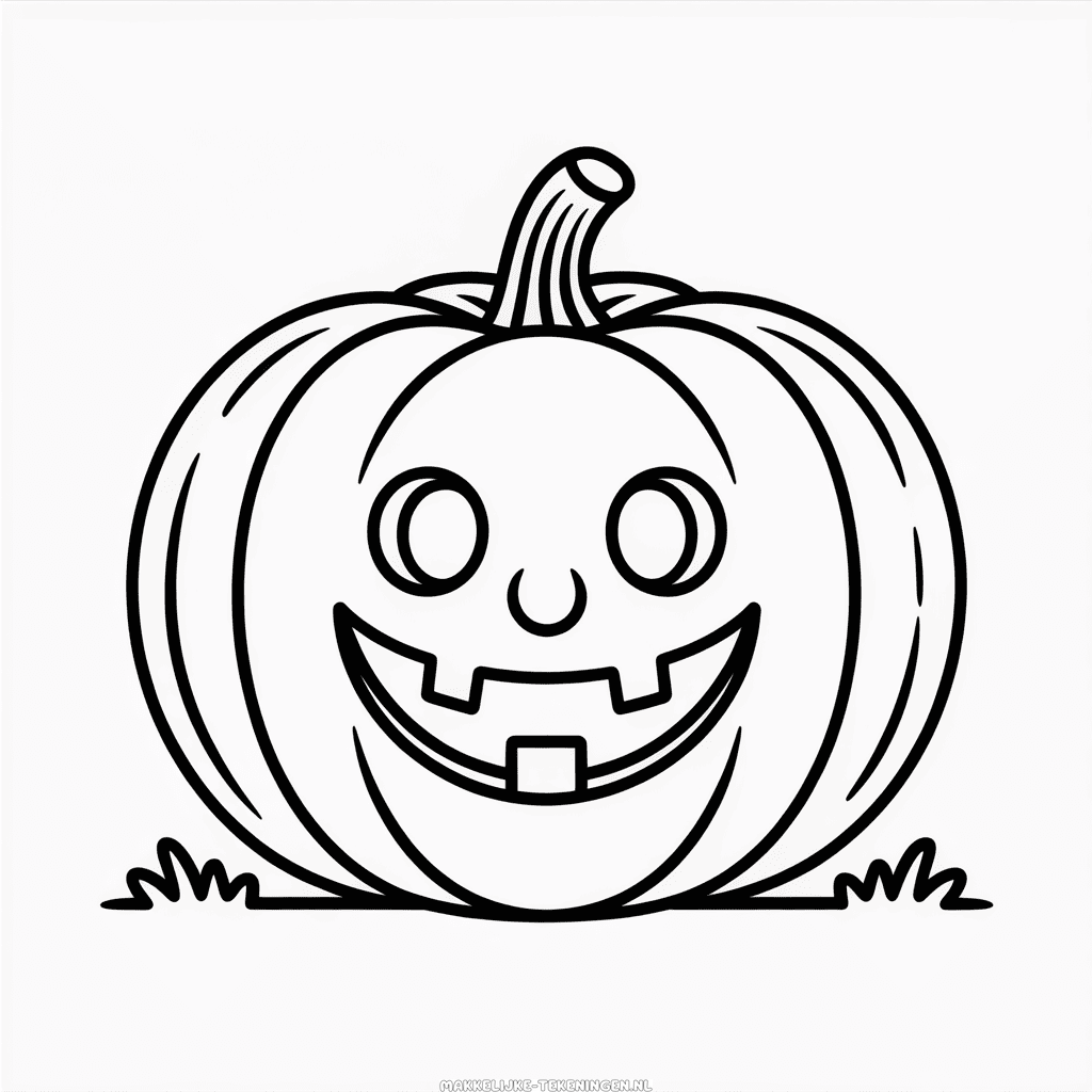 Tekening Herfst Pompoen