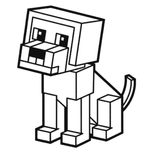 Tekening Hond Minecraft
