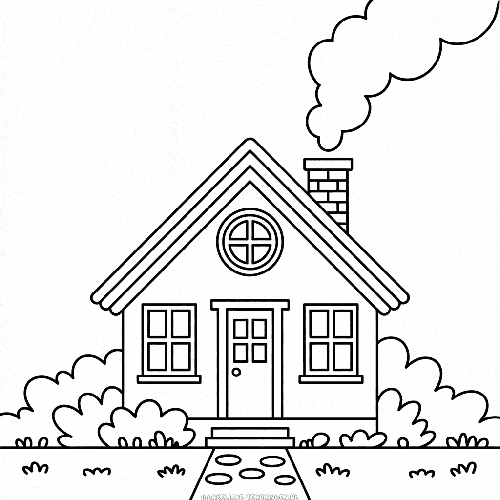 Tekening Huis in de Herfst