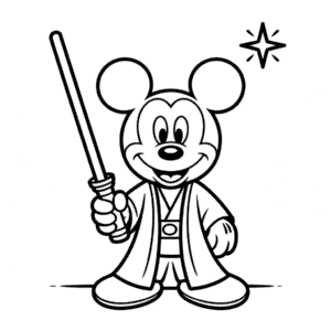 Tekening Jedi Mickey