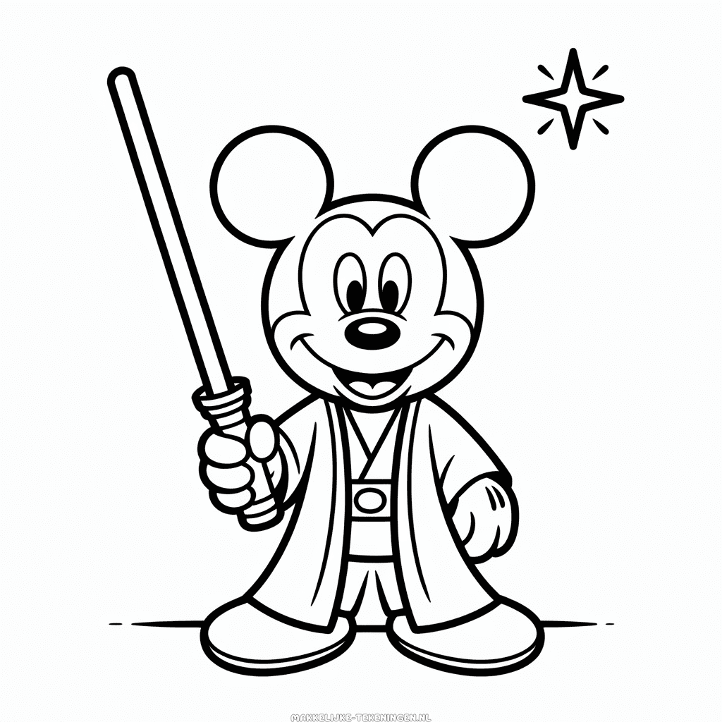 Tekening Jedi Mickey