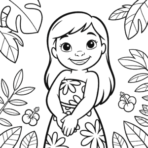 Tekening Lilo uit Lilo & Stitch