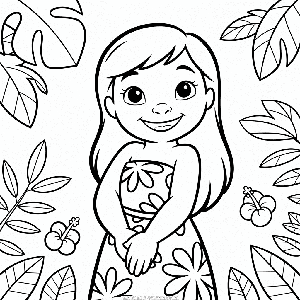 Tekening Lilo uit Lilo & Stitch