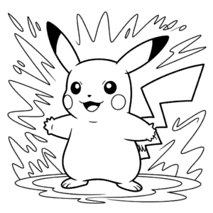 Tekening Mega Pikachu