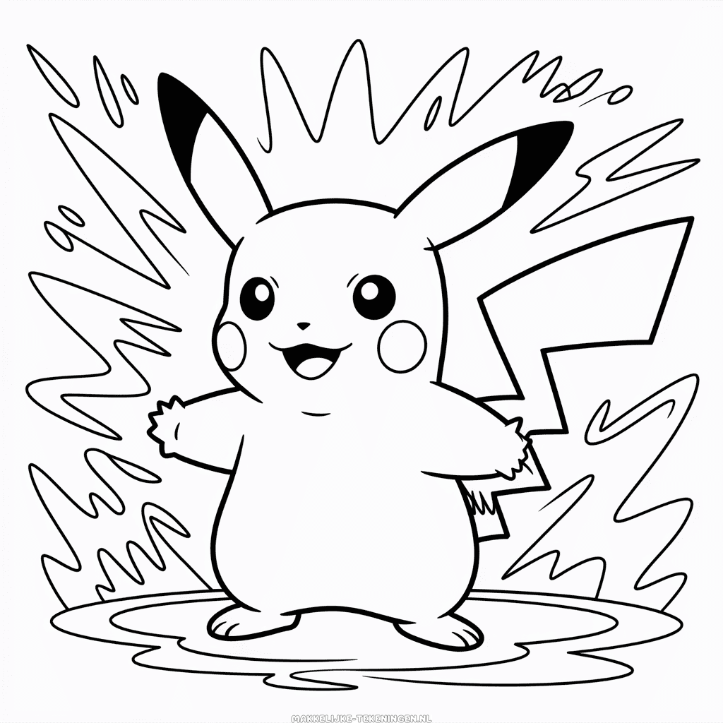 Tekening Mega Pikachu