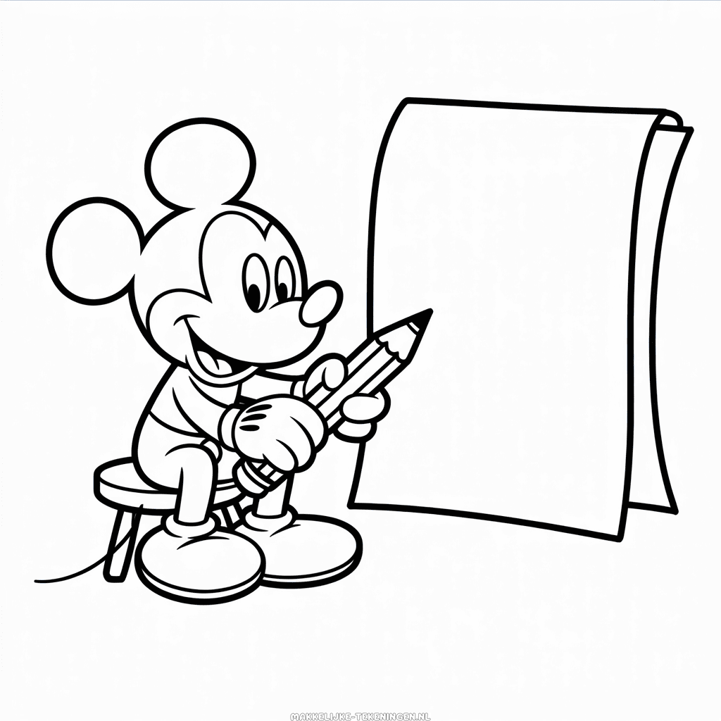 Tekening Mickey Cartoon