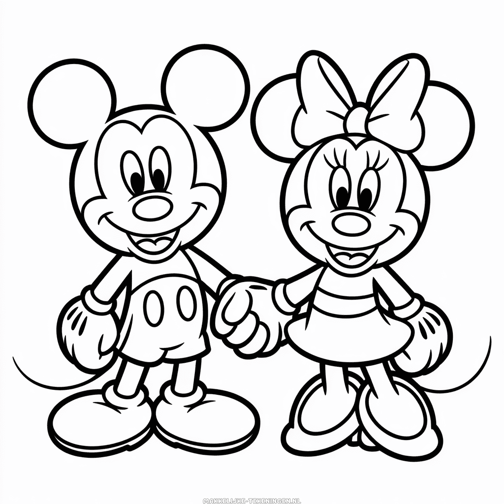 Tekening Mickey en Minnie