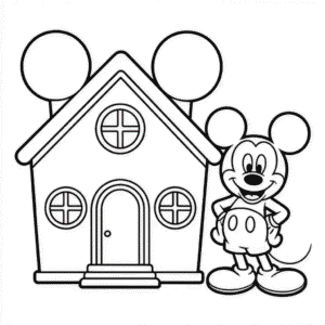 Tekening Mickey en zijn Huis