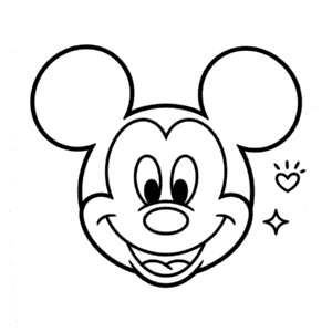 Tekening Mickey Gezicht