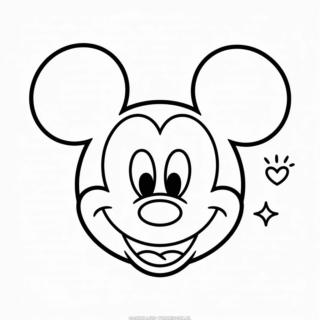 Tekening Mickey Gezicht