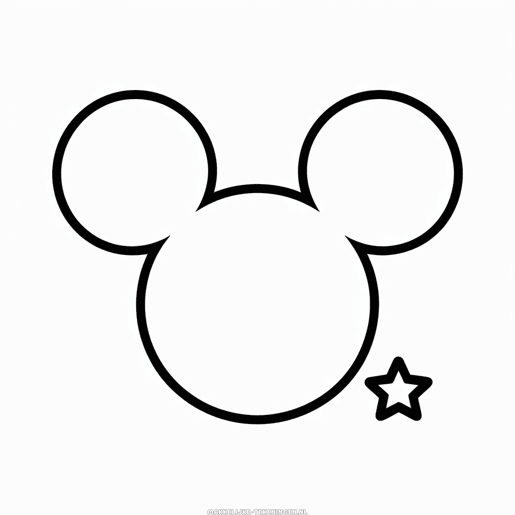 Tekening Mickey Logo