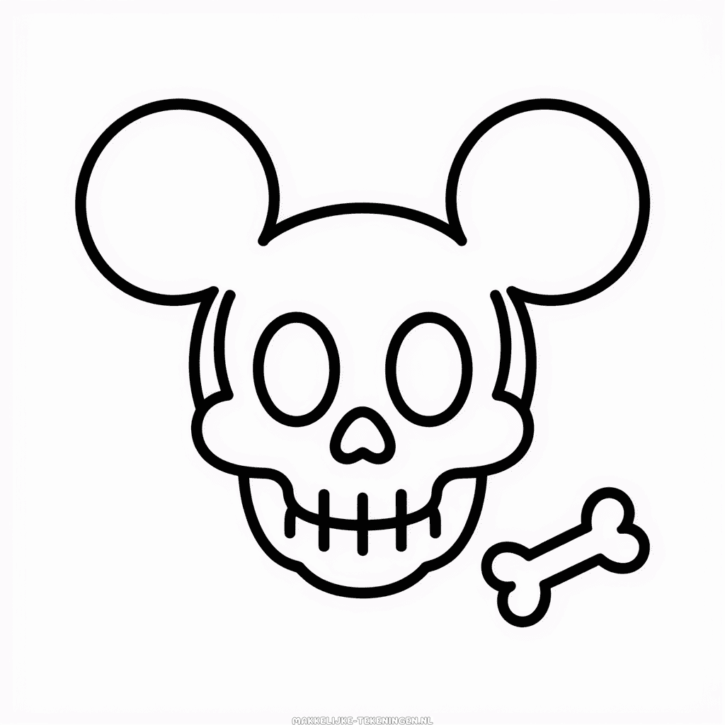 Tekening Mickey Schedel