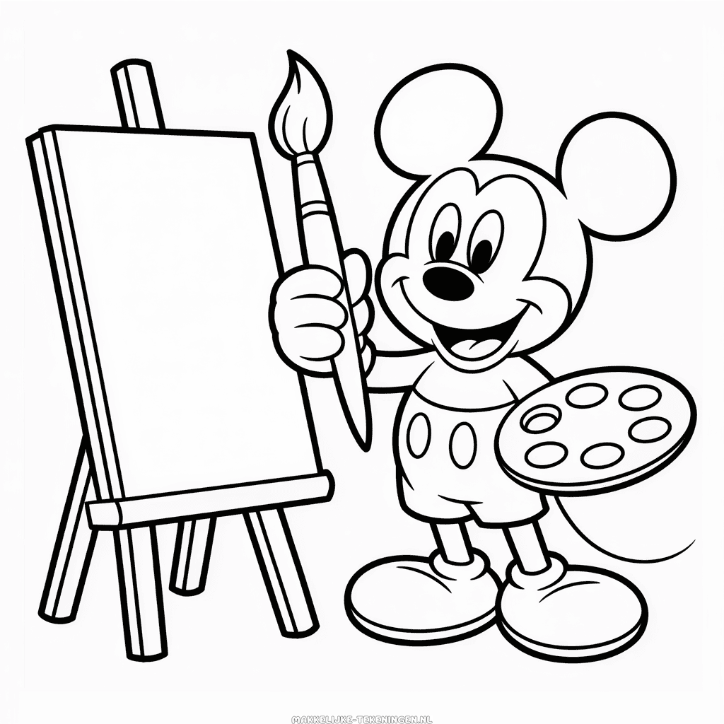 Tekening Mickey Schildert