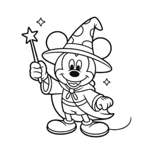 Tekening Mickey Tovenaar
