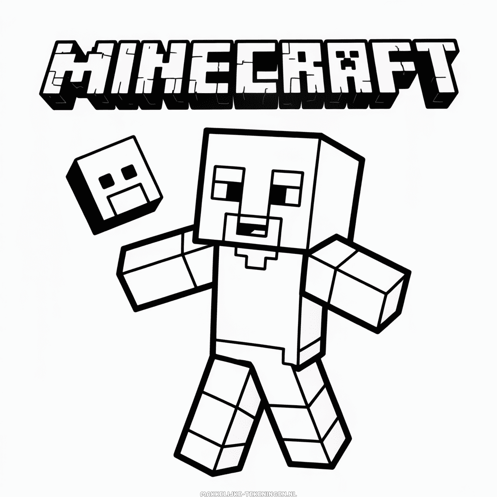 Tekening Minecraft Cartoon
