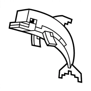 Tekening Minecraft Dolfijn