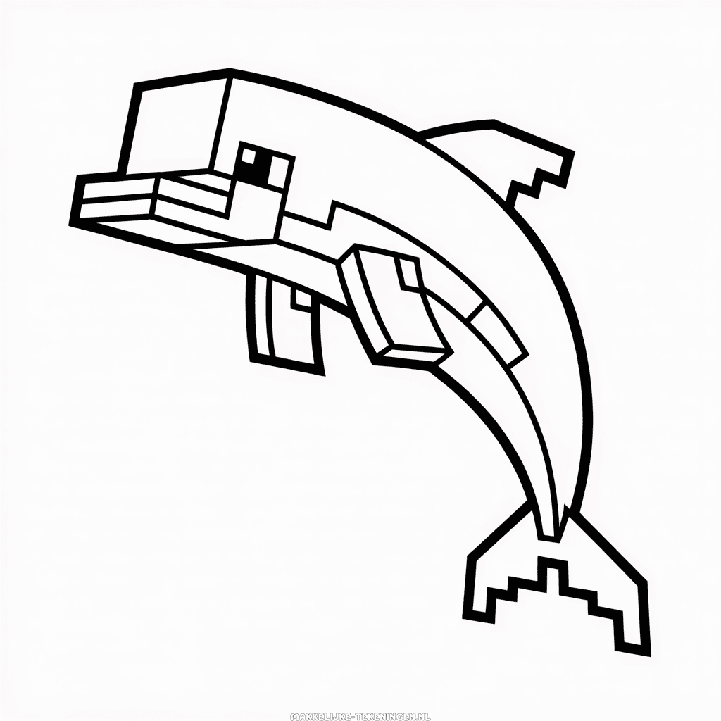 Tekening Minecraft Dolfijn