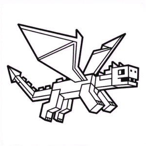 Tekening Minecraft Draak
