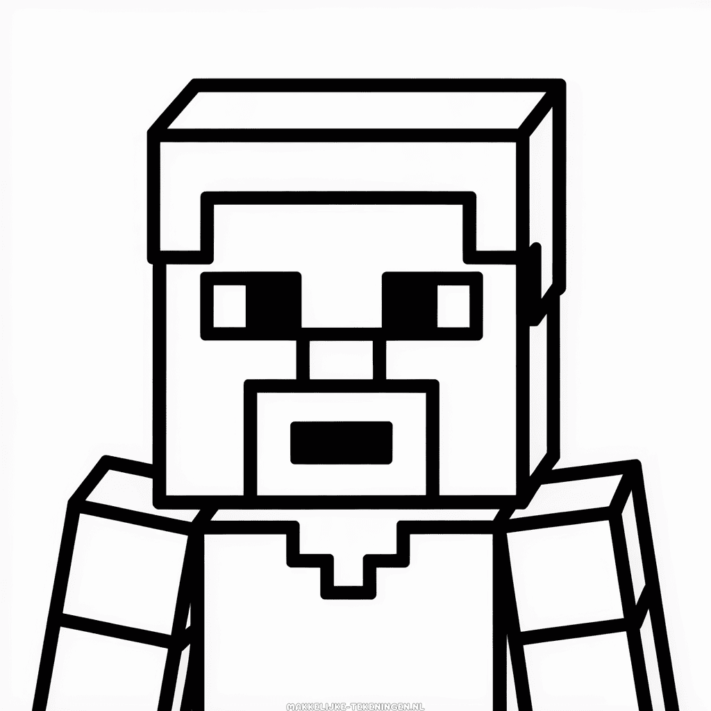 Tekening Minecraft Gezicht
