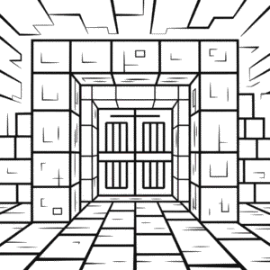 Tekening Minecraft Kerkers