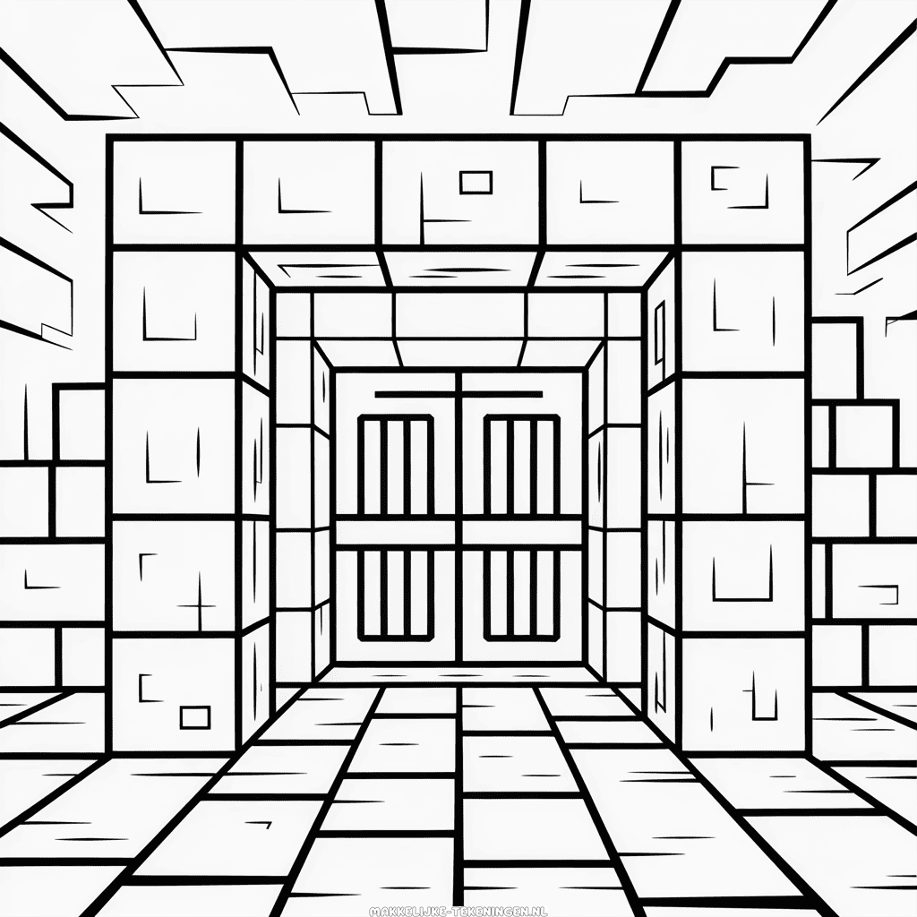 Tekening Minecraft Kerkers