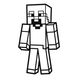Tekening Minecraft Personage